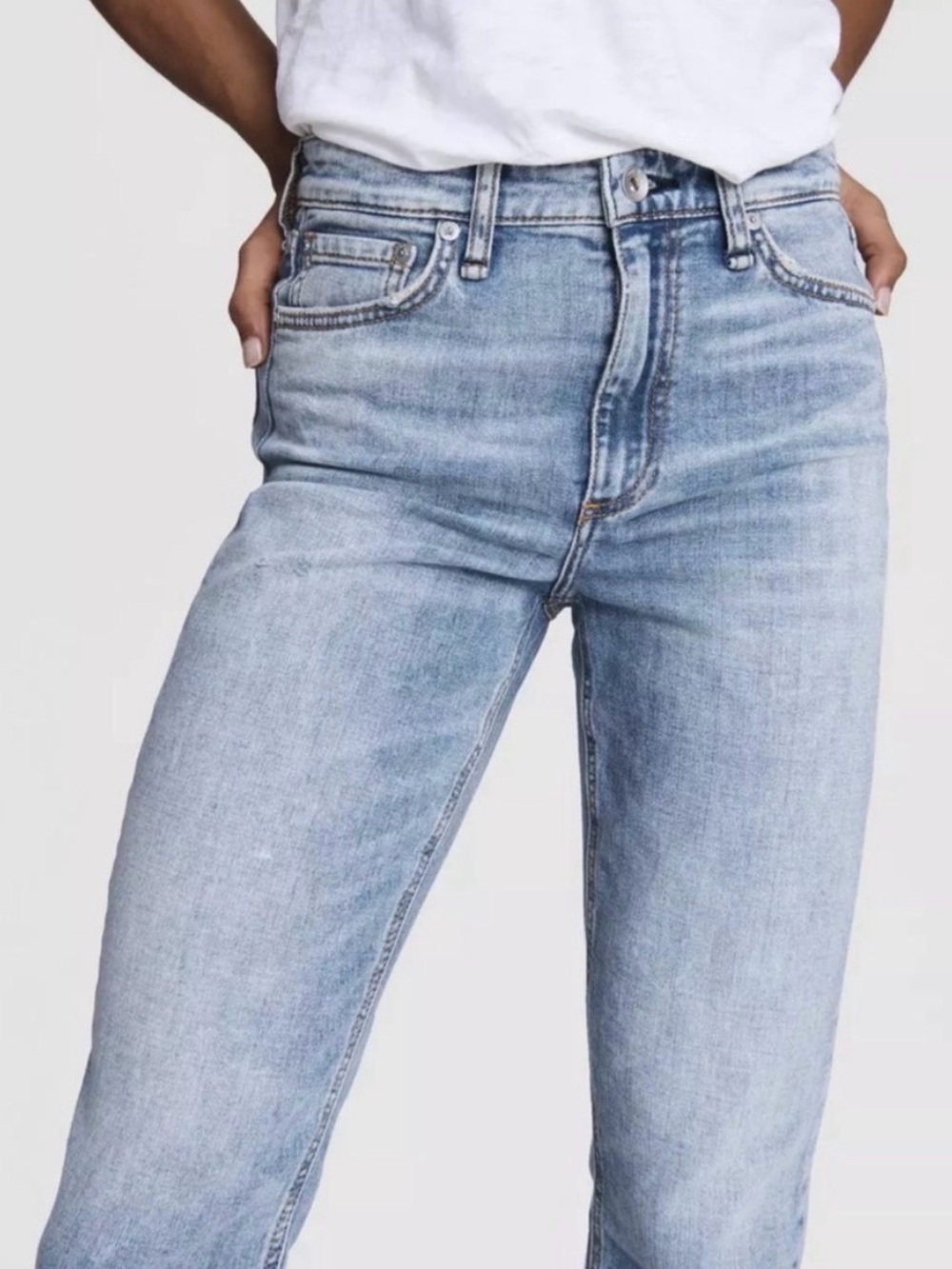 Rag & Bone Nina High Rise Ankle Cigarette Jeans Alexis Wash 24 - Picture 2 of 9